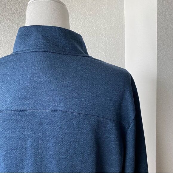 Reebok Men’s One Series Bio Knit ¼ Zip Shirt Blue Athletic Exercise Lightweight - Picture 9 of 14